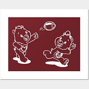 twin bears playing ball Posters and Art